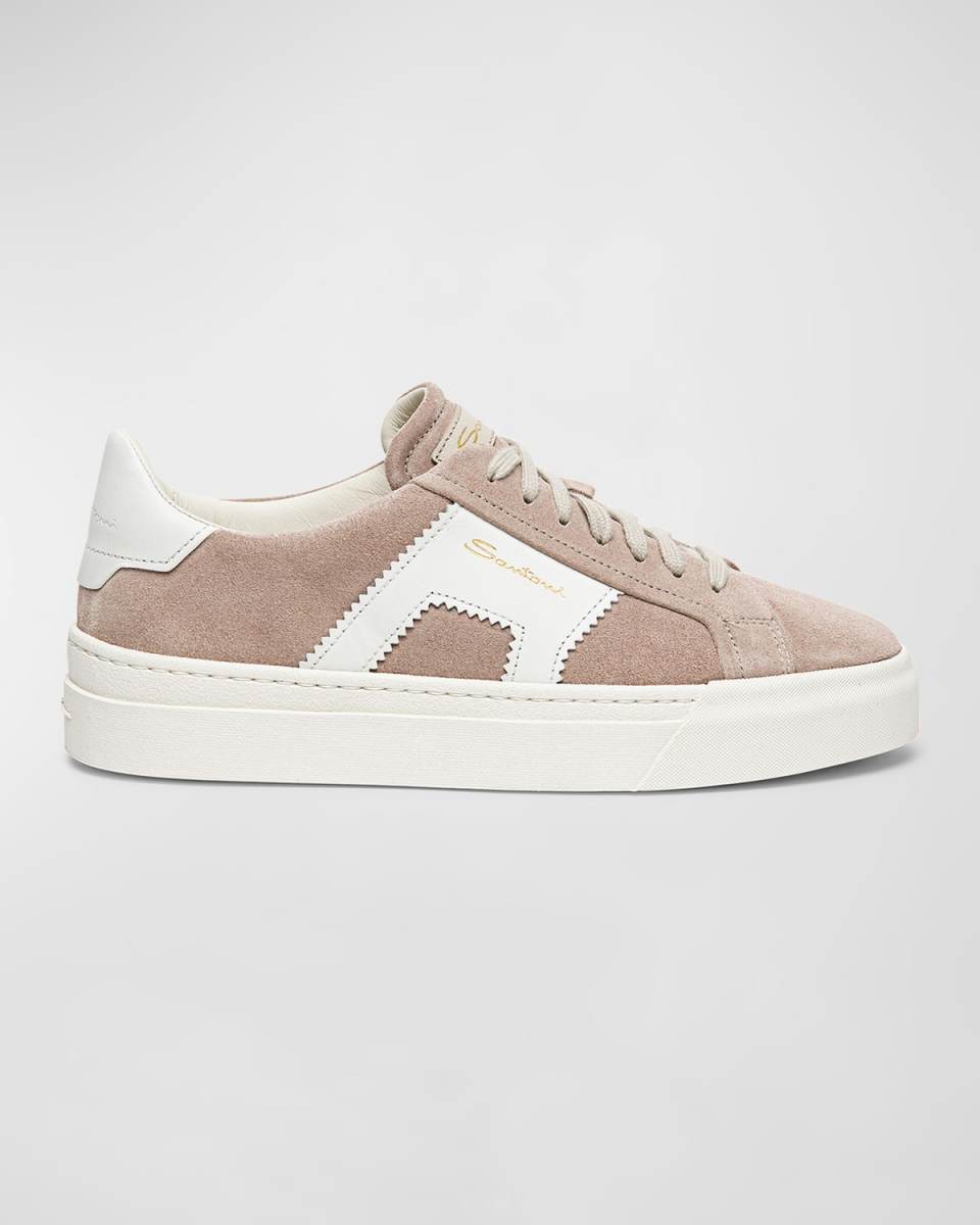 DBS1 Bicolor Mixed Leather Sneakers
